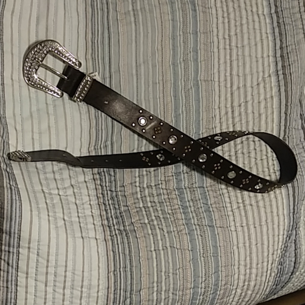 Brown diamond gemstone belt